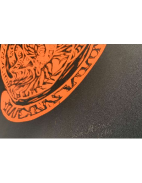 Felino Enrollado Orange & Black
