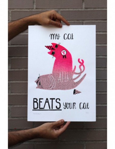 My Cat Beats Your Cat (Pink)