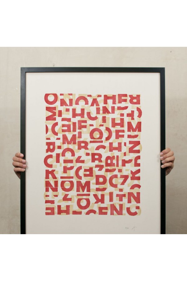 Crashed Letters Red