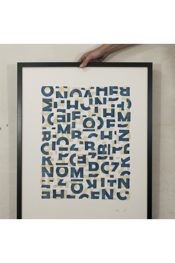 Crashed Letters Blue