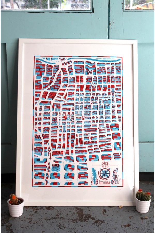 Mapa de Gràcia Red&Blue