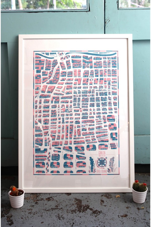 Mapa de Gràcia Pink&Blue