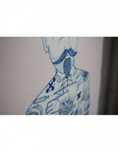 Tat Man Pink & Blue