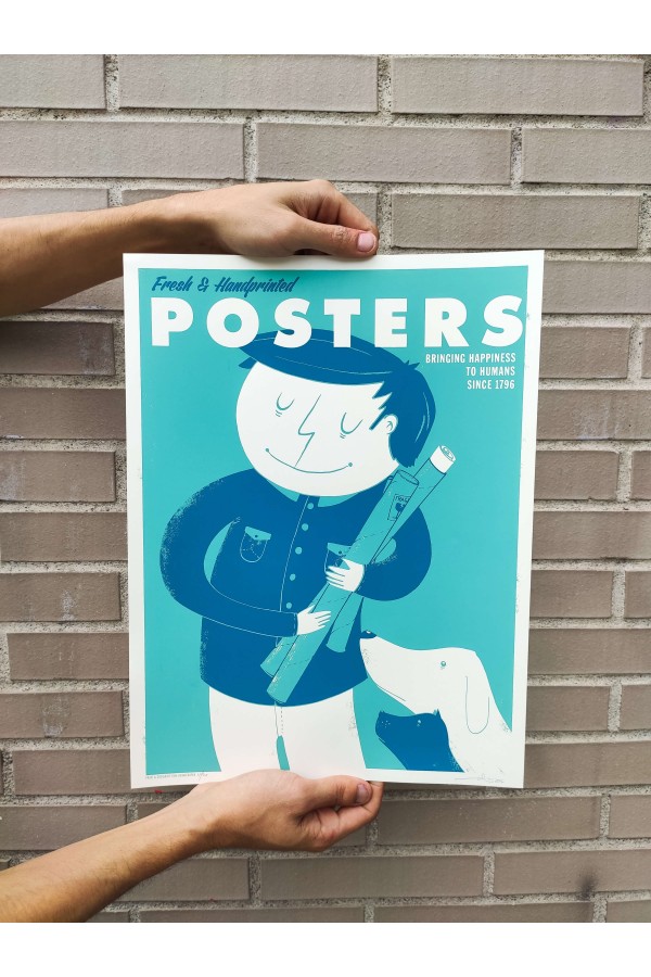 Posters bring Happiness Blue