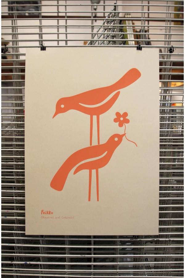 Two Birds ( Sugarcane Paper )